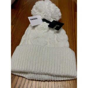 Polar Beige Women's Sonoma Sherpa Lined Cable Beanie/Winter/ Fall Hat